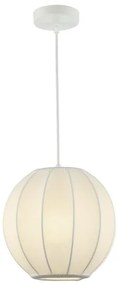 Lampadario a sospensione DANA su cavo, 1xE27/15W/230V, diam. 25 cm, bianco