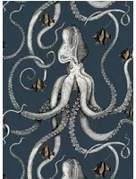 Josephine Munsey Carta da parati Octopoda Grand - Deep Sea Blue