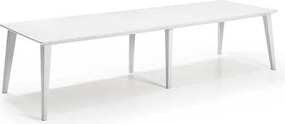 Tavolo da pranzo per giardino Lima KETER struttura e superficie in resina bianco per 12 persone 313x98cm
