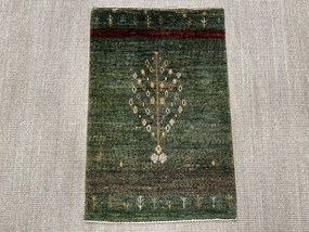 Loribaft Tappeto persiano 80x50 Verde (Iran) Annodato A Mano