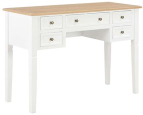 Scrivania bianca 109,5x45x77,5 cm in legno