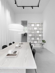 Flos Smithfield Suspension Lampada  60 cm a Sospensione e luce diretta in alluminio Bianco lucido