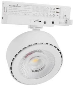 Faro LED 36W Slim per Binario Trifase Orientabile 60° Bianco CCT Bianco Variabile Colore Bianco Variabile CCT