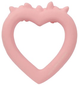 A Little Lovely Company - anello dentizione in gomma naturale - cuore rosa