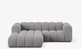 Divano Lupine con chaise longue in tessuto chenille – L230 cm