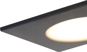 Set di 6 faretti da incasso moderni neri con LED dimmerabile a 3 livelli IP65 - Simply