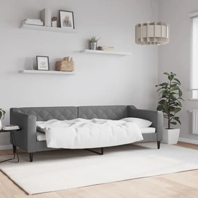 Letto Da Giorno Grigio Scuro 80x200 Cm İn Tessuto /
