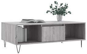 Tavolino da salotto grigio sonoma 104x60x35cm legno multistrato