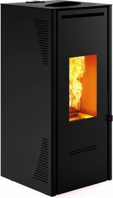 Stufa a pellet ventilata INVICTA Burano 8 WIFI plus 8 KW nera
