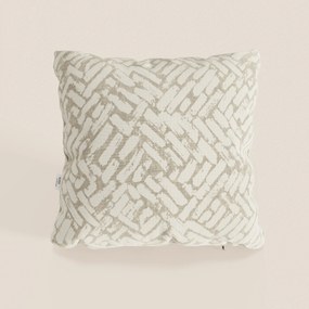 Brick cuscino geometrico disponibile in diversi colori realizzato in tessuto Idrorepellente beige