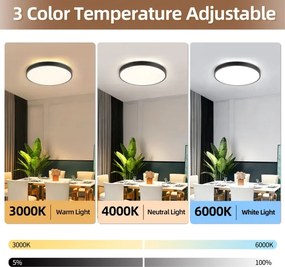 Brilagi - Lampada dimmerabile a LED GLASS POOL DOUBLE LED/60W/230V 50 cm nero + telecomando