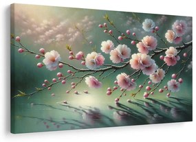 Quadro su tela – Fiori rosa nella luce del pomeriggio
