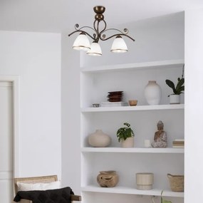 Brilagi - Lampadario a plafone LED ANTICO 3xE27/60W/230V patina di bronzo