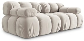 Divano componibile beige con rivestimento in velluto 188 cm Bellis – Micadoni