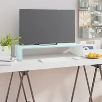 Mobile/Rialzo Porta TV in Vetro Bianco 70x30x13 cm cod mxl 23590