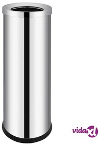 vidaXL Pattumiera da Albergo 32 L in Acciaio Inox
