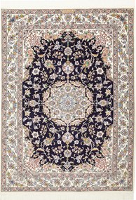 Nain Tappeto 120 x 160 Blu (Iran) Annodato A Mano