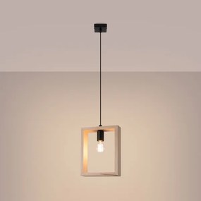Sollux SL.1310 - Lampadario a sospensione con filo ARIES 1xE27/15W/230V faggio/beige