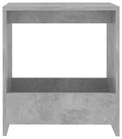 Tavolino Grigio Cemento 50x26x50 cm in Legno Multistrato