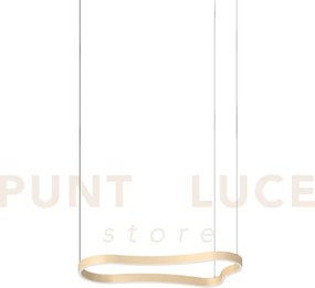 Waves sospensione led 3000k 37w  4000 lm oro 94,2cm