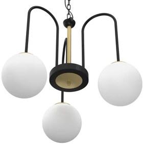 Lampadario a sospensione con catena CAMBRIDGE 3xE14/60W/230V nero/ottone