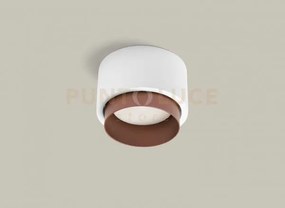 Syme lampada da soffitto 1 luce tonda rame in gesso