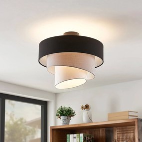 Lindby Coria plafoniera, nero e grigio