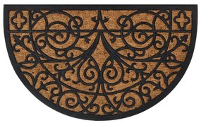 Zerbino Mezzo Rotondo 45x75 Cm İn Gomma E Fibra Di Cocco /