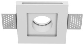 Portafaretto GU10 e MR16 Quadrato Gesso Pitturabile Ø100x100 mm