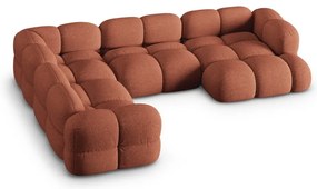 Divano angolare color mattone (con penisola a sinistra/a U) Loretto – Cosmopolitan Design