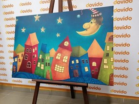 Stampa su tela – Luna sopra la città