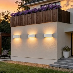 BRILAGI - Applique LED da esterno DONNANI LED/7W/230V 20 cm bianco IP44