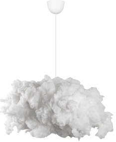 Lampadario bianco con paralume in tessuto Serenity – Opviq lights