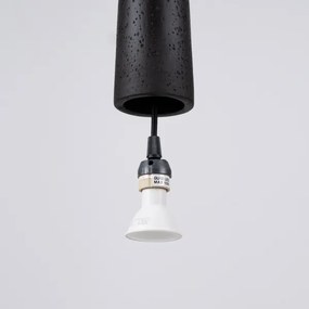 Sollux SL.1355 - Lampadario a sospensione con filo ELECTRA 1xGU10/10W/230V calcestruzzo/nero