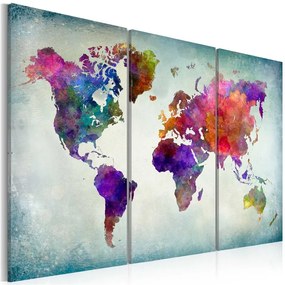 Quadro Il mondo a colori  Colore colorful, Dimensioni e Misure 60x40