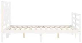 Giroletto con Testiera Bianco Small Double Legno Massello