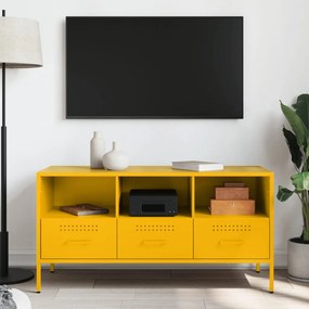 Mobile tv giallo 100,5x39x50,5 cm in acciaio laminato a freddo