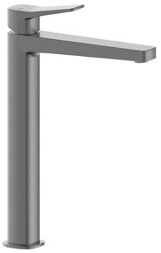 KFA Armatura 4522-712-61 - Miscelatore per lavabo + piletta di scarico MALAGA 30,3 cm, grigio metallico