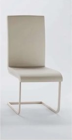 Sedia in ecopelle e struttura in ferro JEREMY Tortora Set da 2