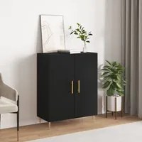 Credenza Nera 69,5x34x90 cm in Legno Multistrato 827709