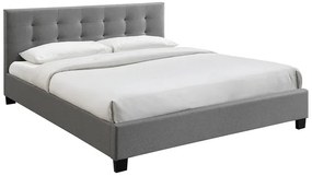 Letto 180 x 200 imbottito tessuto grigio MARQUISE