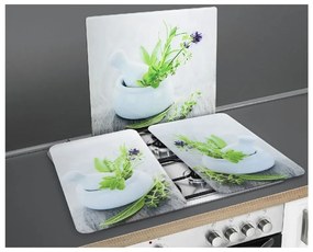 Set di 2 copri stufe in vetro Herbal, 52 x 30 cm Herb Garden - Wenko