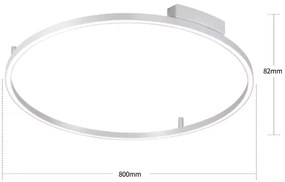 Brilagi - Lampada LED dimmerabile PORTOFINO LED/60W/230V Ø 80 cm argento + telecomando