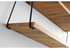 Mensola da parete ZIHON 63,5x60 cm nero/marrone