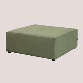 Moduli per divano in velluto a coste Kata Verde Militare & Pouf - Sklum