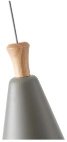 Lampadario a sospensione con filo 1xE27/15W/230V grigio diametro 20 cm