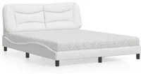 Letto con Materasso Bianco 160x200 cm in Similpelle 3208732