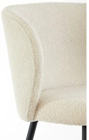 Sedia da pranzo beige in imbottito Elyna – Light &amp; Living