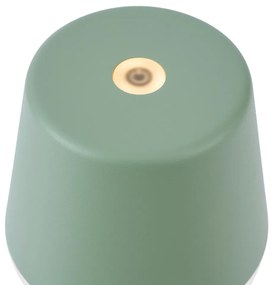 Lampada da tavolo verde con LED IP65 ricaricabile con stazione di ricarica - Bass