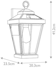 Quoizel QZ-RAVINE2-M-Applique da esterno RAVINE 1xE27/60W/230V IP44 marrone